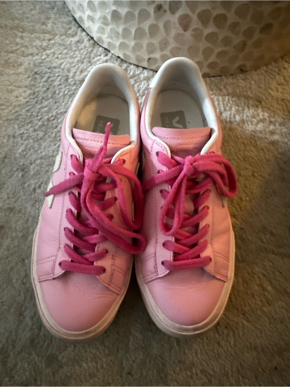 Veja Campo Leather Guimauve//Pierre//Petal Sneakers - Picture 3 of 5